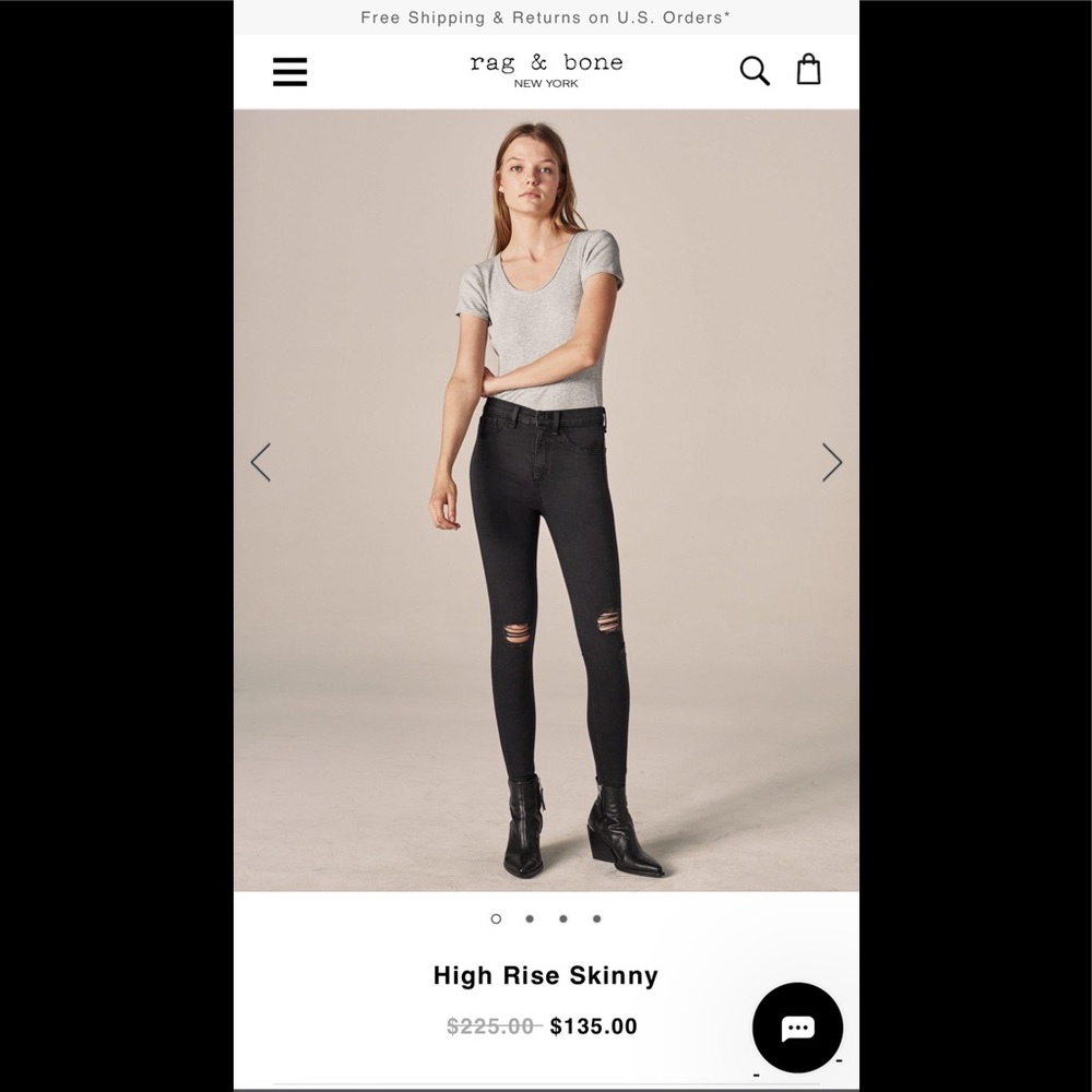 {rag & bone} High Rise Skinny Jean - Picture 5 of 10